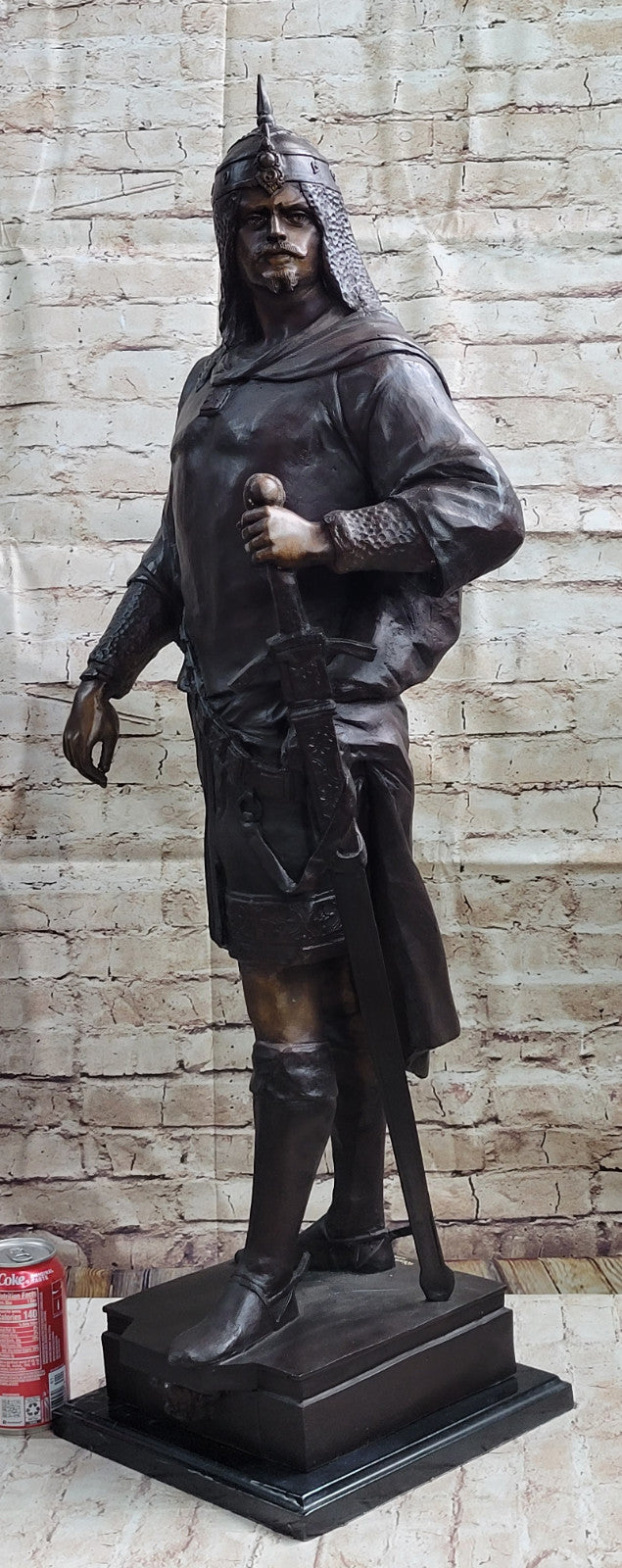 Art Deco Style Persian King Massive Bronze Sculpture Han Made Hot Cast Statue