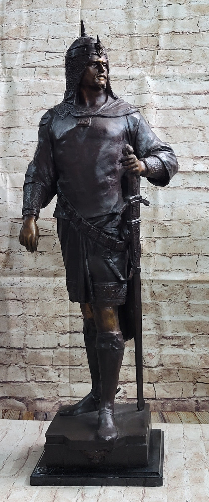 Art Deco Style Persian King Massive Bronze Sculpture Han Made Hot Cast Statue