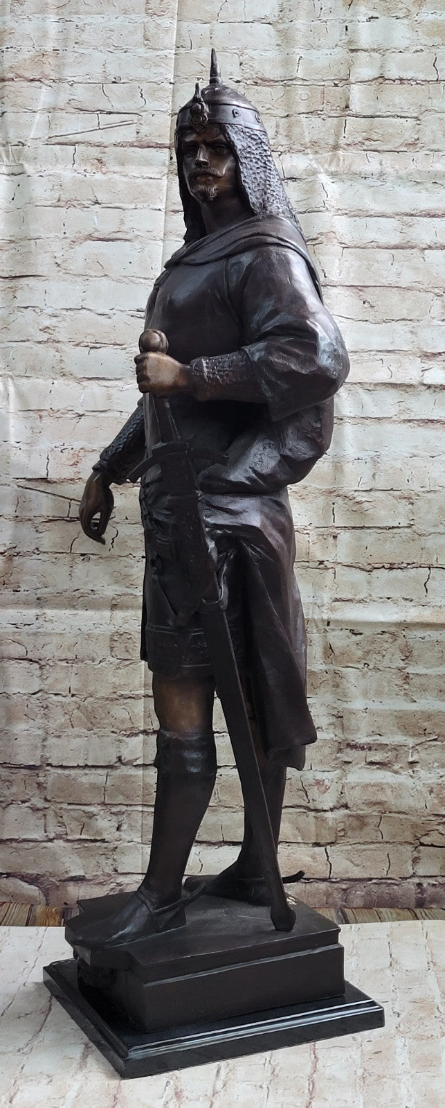 Art Deco Style Persian King Massive Bronze Sculpture Han Made Hot Cast Statue