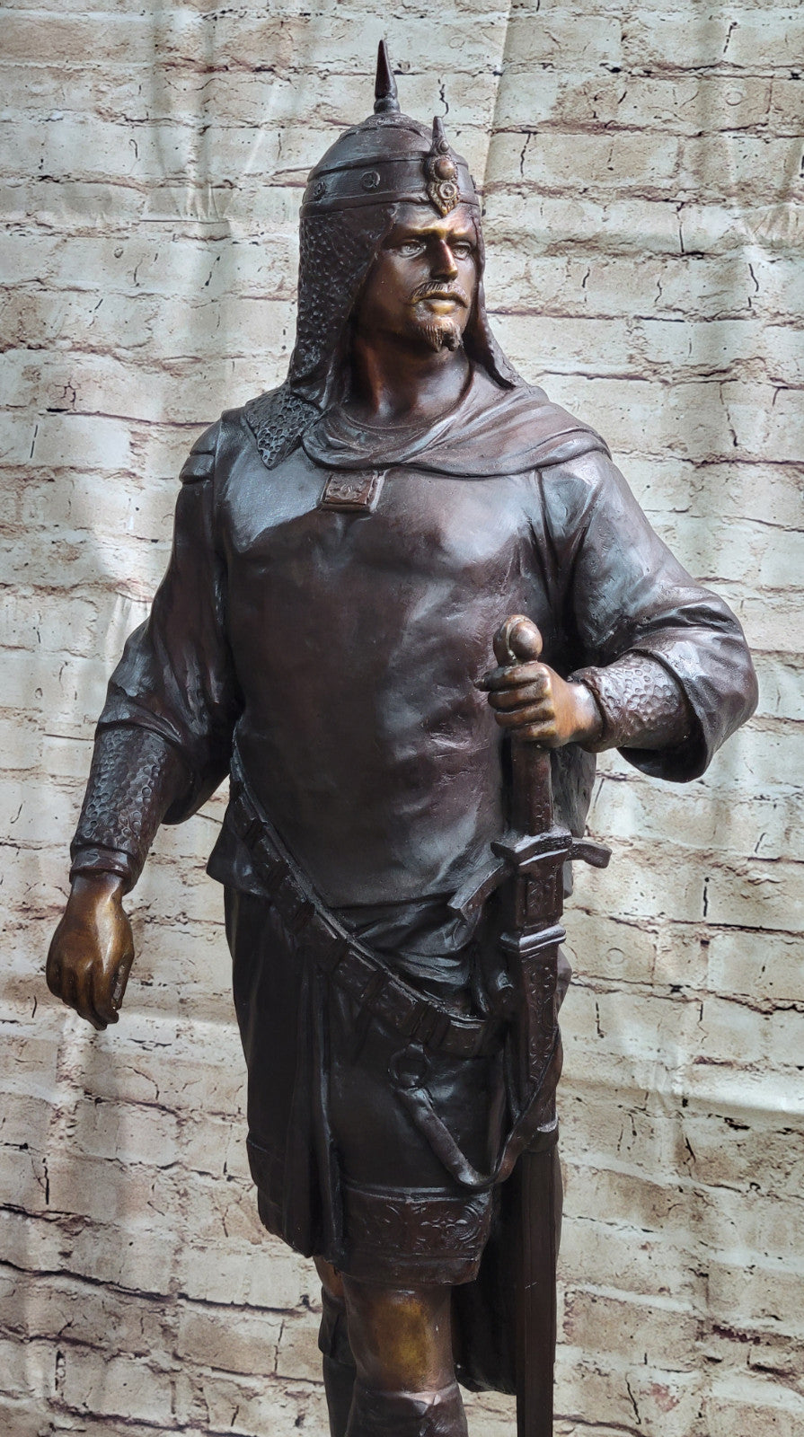 Art Deco Style Persian King Massive Bronze Sculpture Han Made Hot Cast Statue
