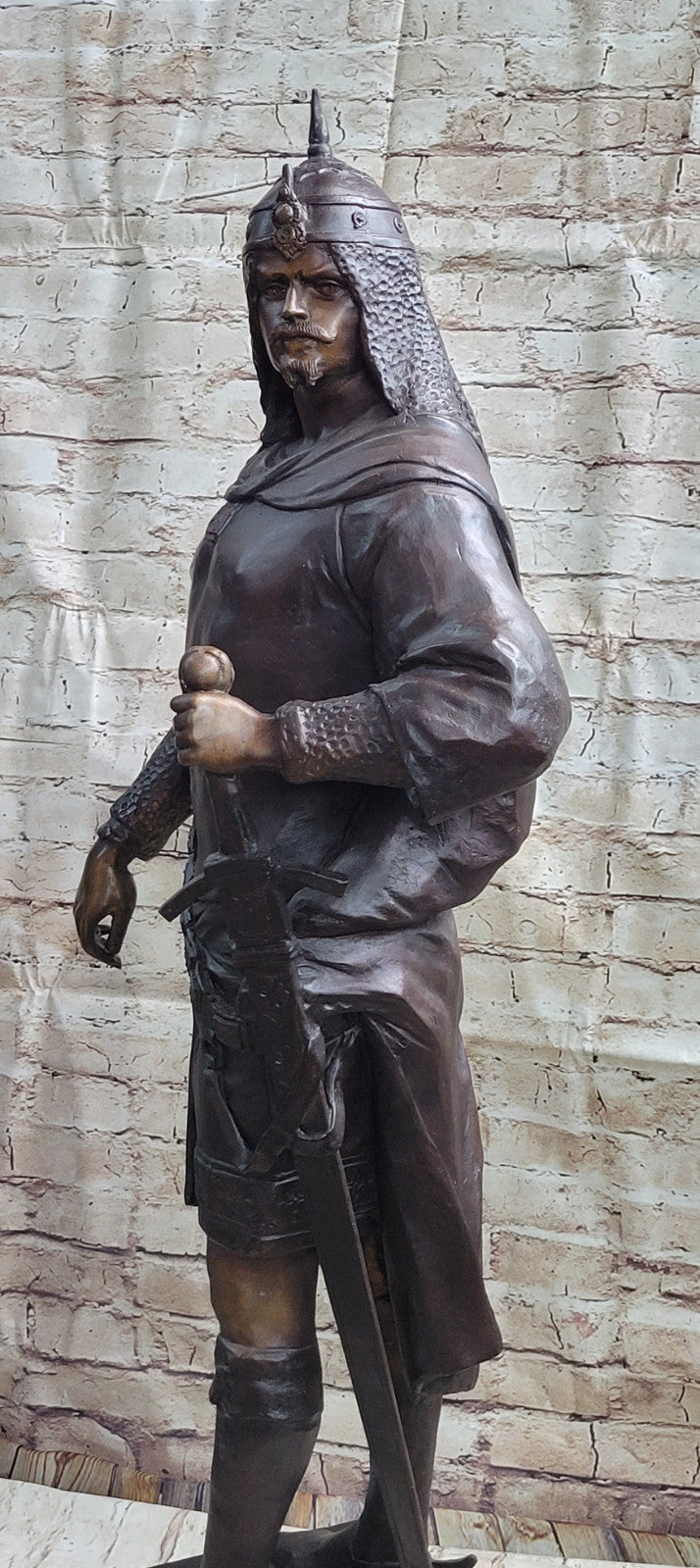 Art Deco Style Persian King Massive Bronze Sculpture Han Made Hot Cast Statue