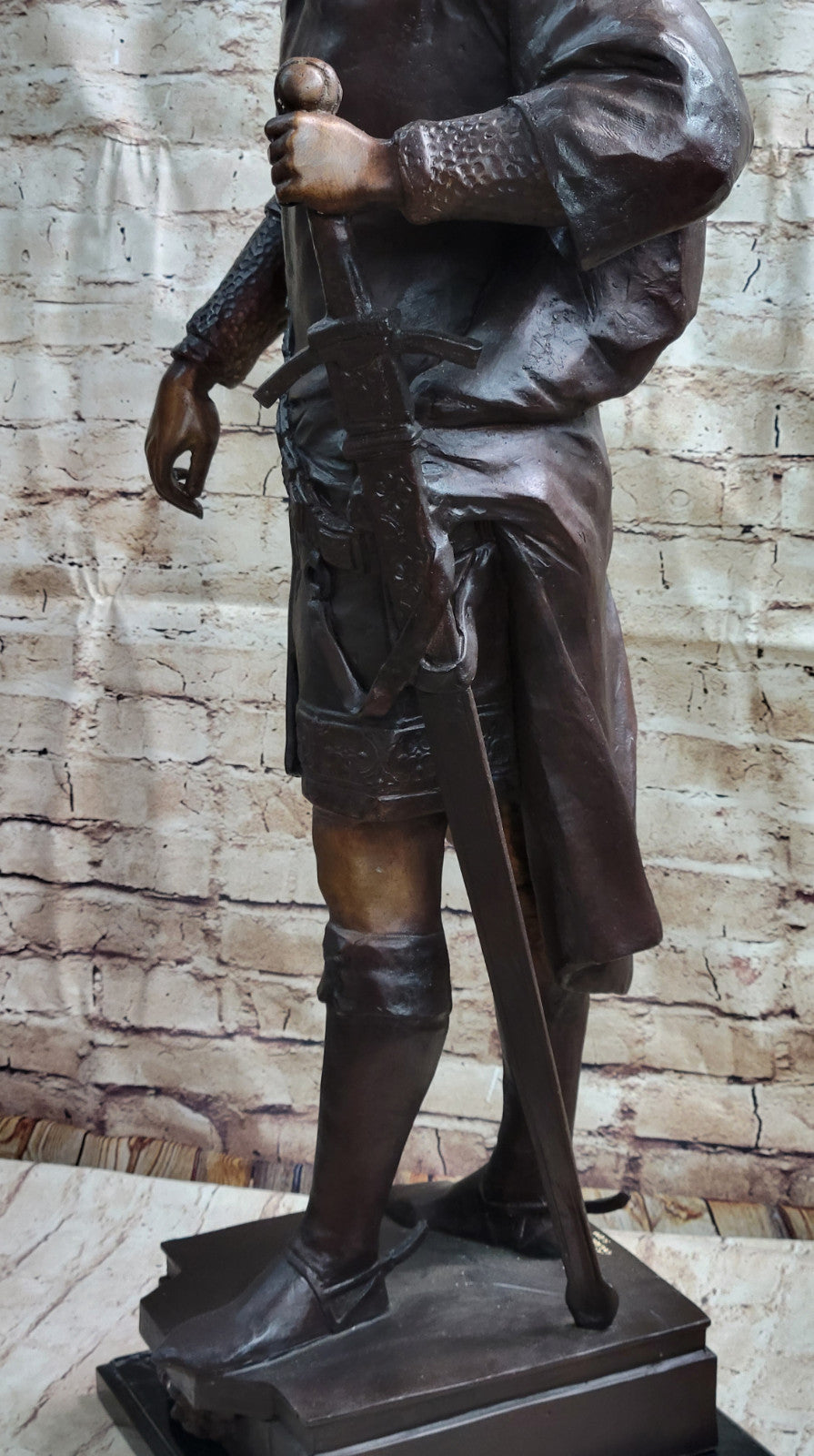 Art Deco Style Persian King Massive Bronze Sculpture Han Made Hot Cast Statue
