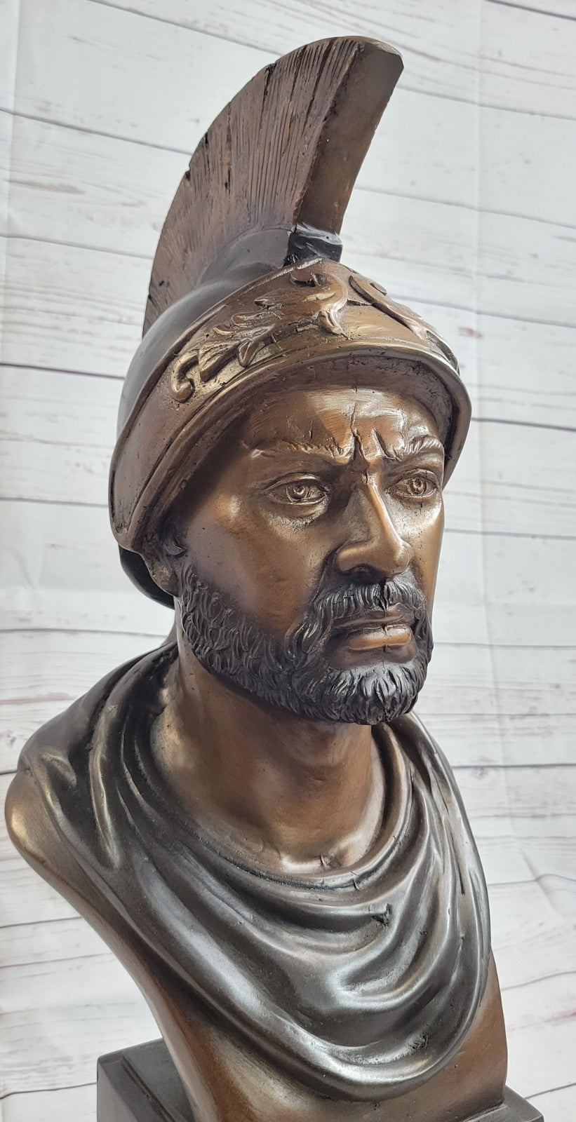 Detailed Handcrafted Spartan Roman Soldier Warrior Bronze Stature Verdi Gift
