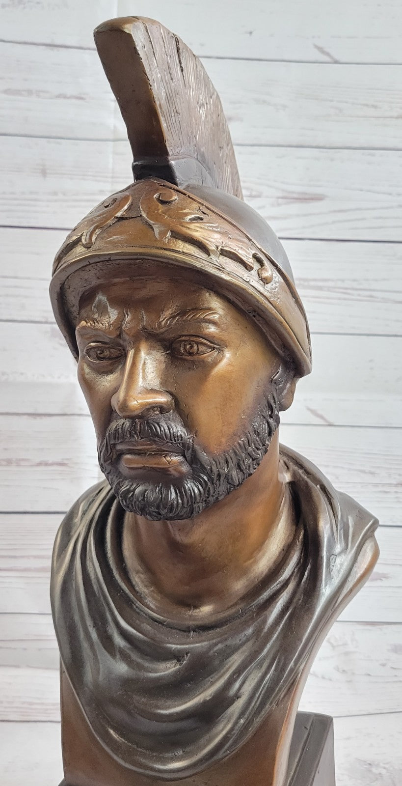 Detailed Handcrafted Spartan Roman Soldier Warrior Bronze Stature Verdi Gift