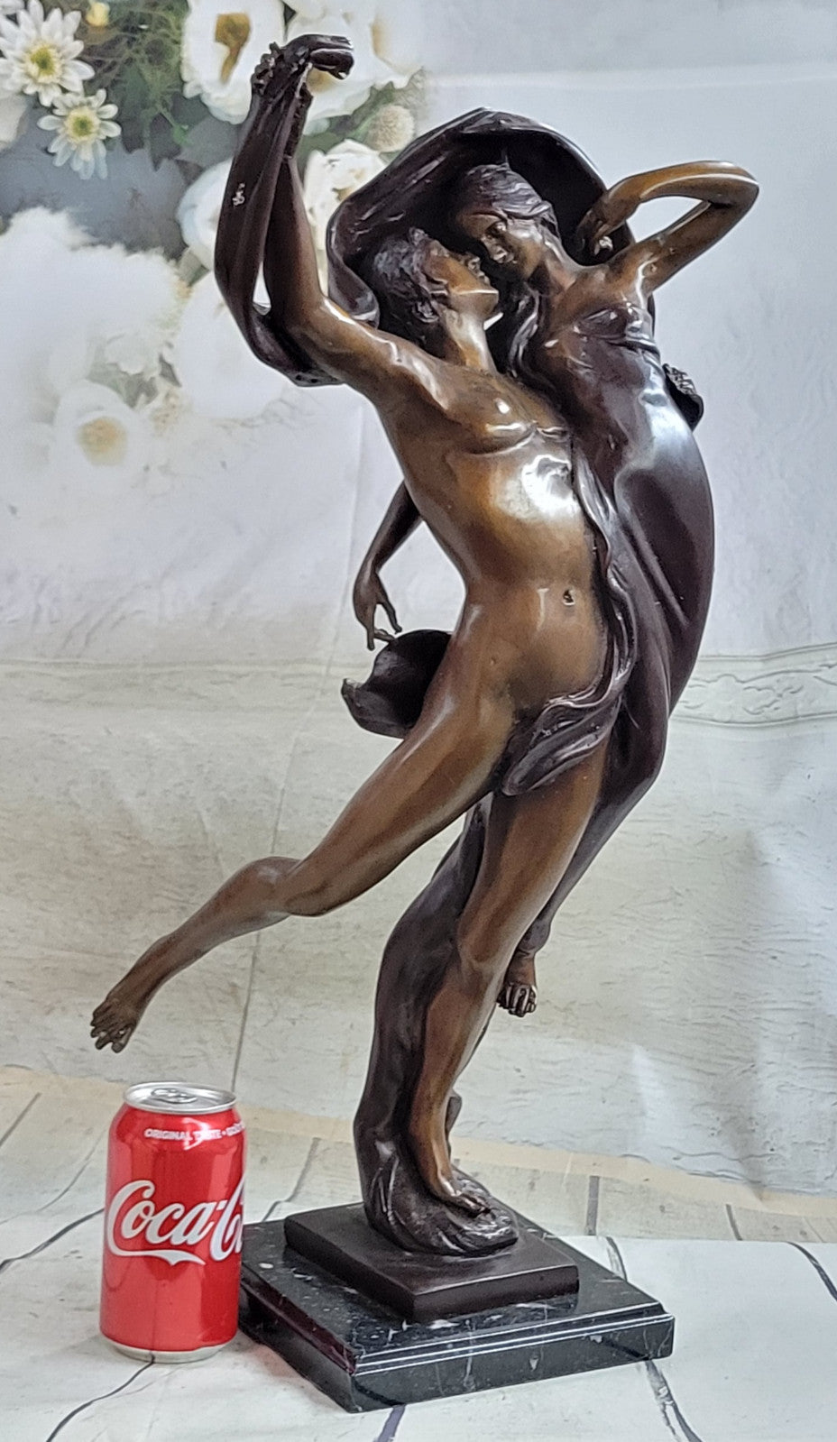 Dancing Couple Handcrafted Marble Art Bronze Sculpture Statue Figurine Figure Sale