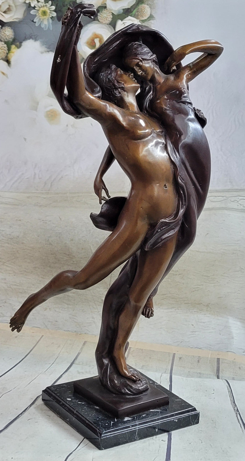 Dancing Couple Handcrafted Marble Art Bronze Sculpture Statue Figurine Figure Sale