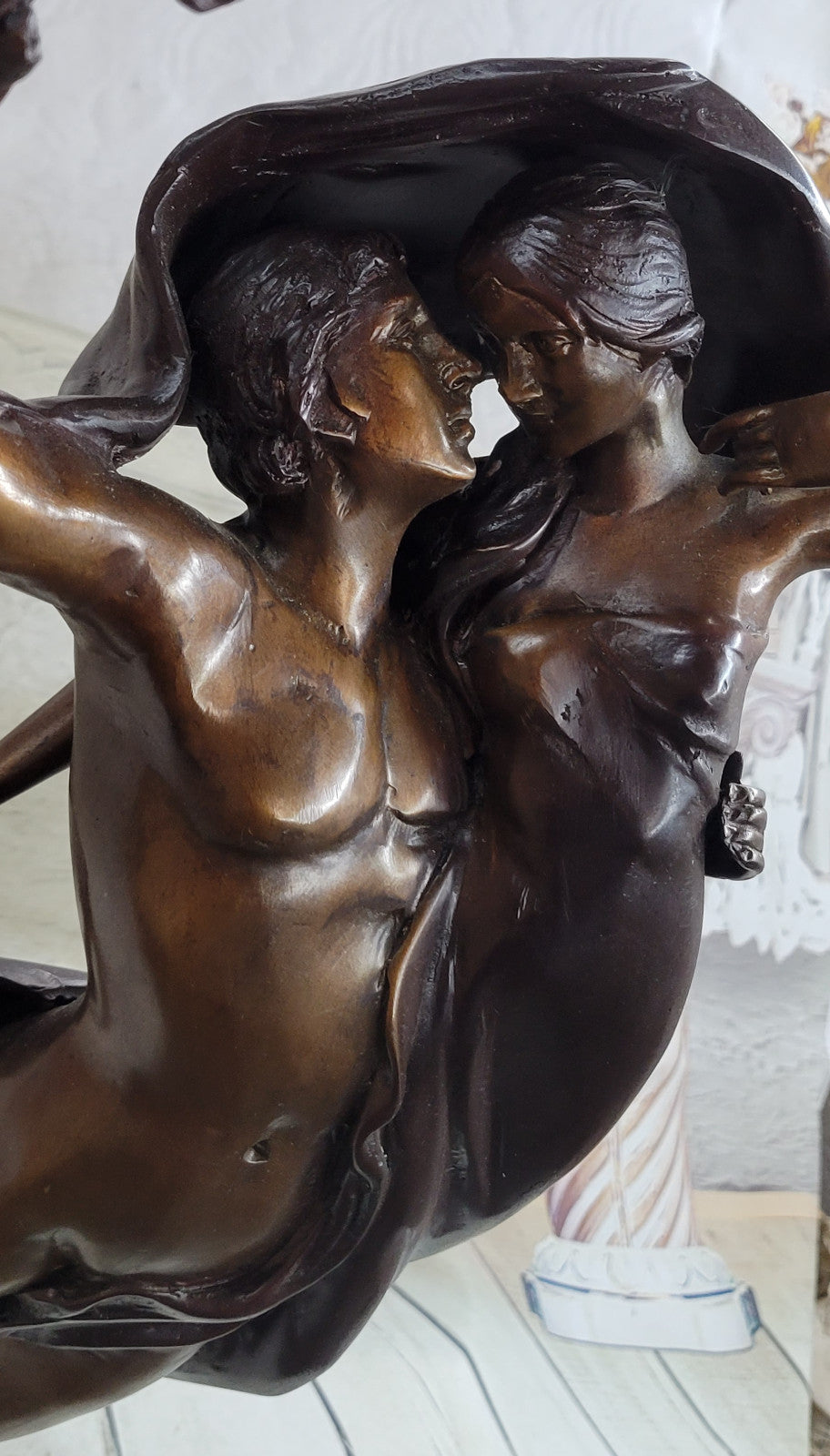 Dancing Couple Handcrafted Marble Art Bronze Sculpture Statue Figurine Figure Sale