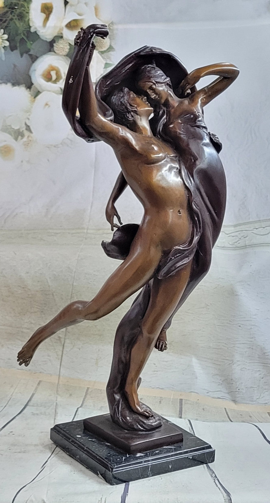 Dancing Couple Handcrafted Marble Art Bronze Sculpture Statue Figurine Figure Sale