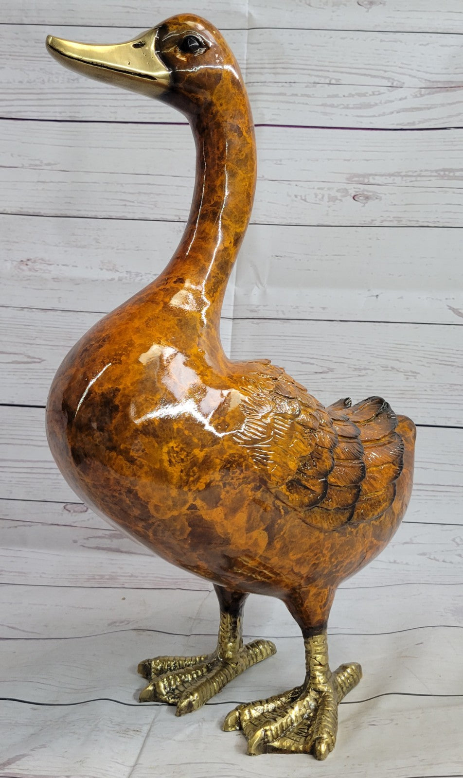 Vintage Vienna Austrian Large Cold-Painted Real 100% Bronze Duck Sculpture Sale