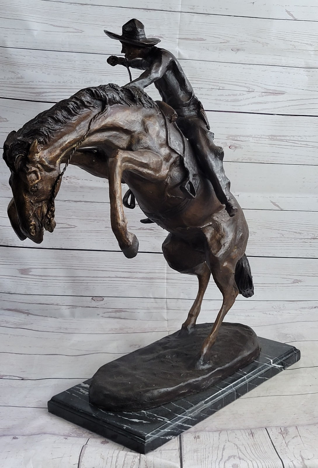 Bronze Sculpture White House Oval Office Bronco Buster by Remington Hot Cast Art