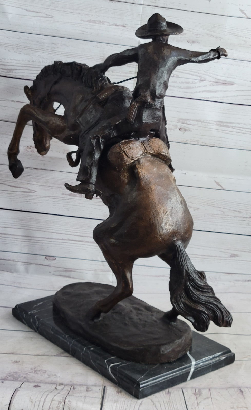 Bronze Sculpture White House Oval Office Bronco Buster by Remington Hot Cast Art