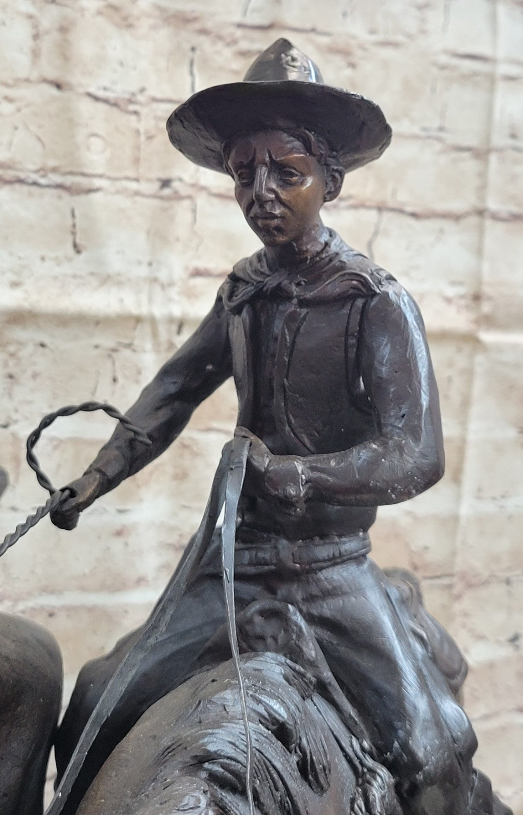 Bolter Bronze Statue Sculpture Figurine By American C.M.Russell Handmade Figurine