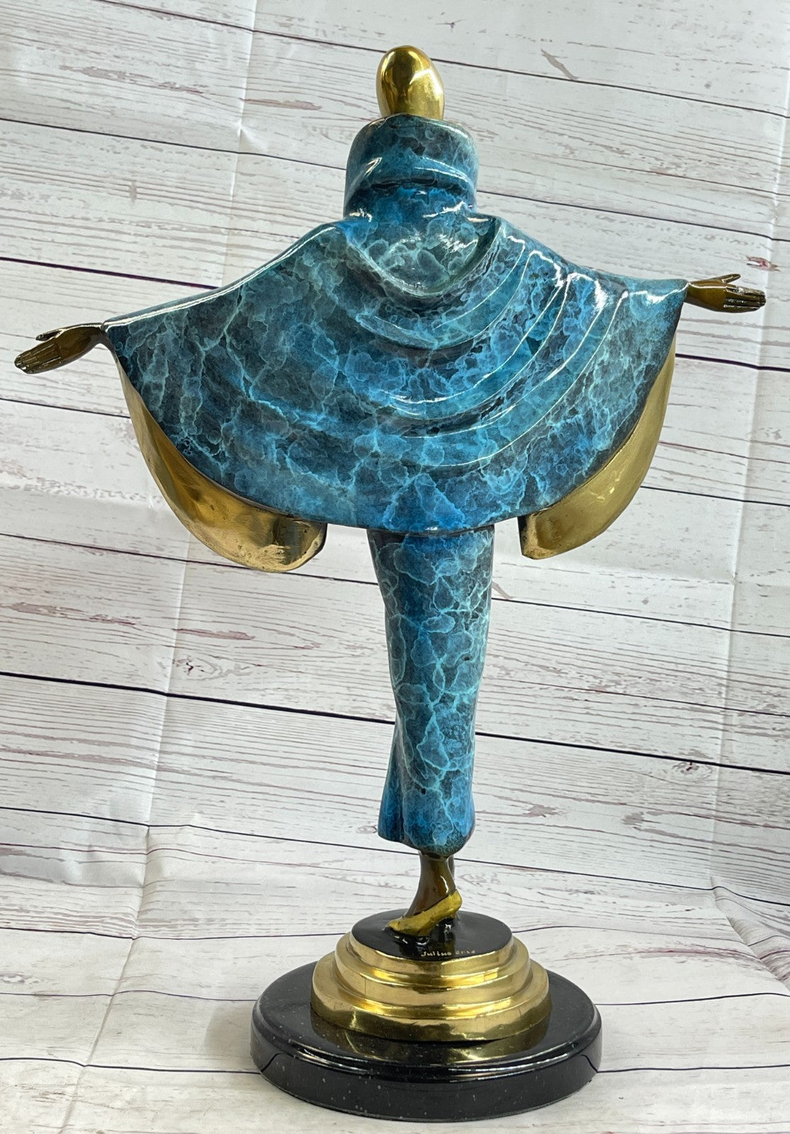Young Fashion Runway Cute Girl ArtDeco Bronze Sculpture Statue Figurine Figure