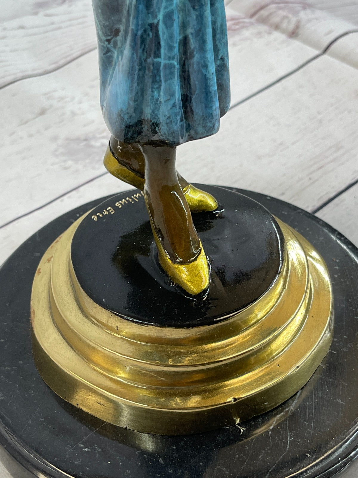 Young Fashion Runway Cute Girl ArtDeco Bronze Sculpture Statue Figurine Figure