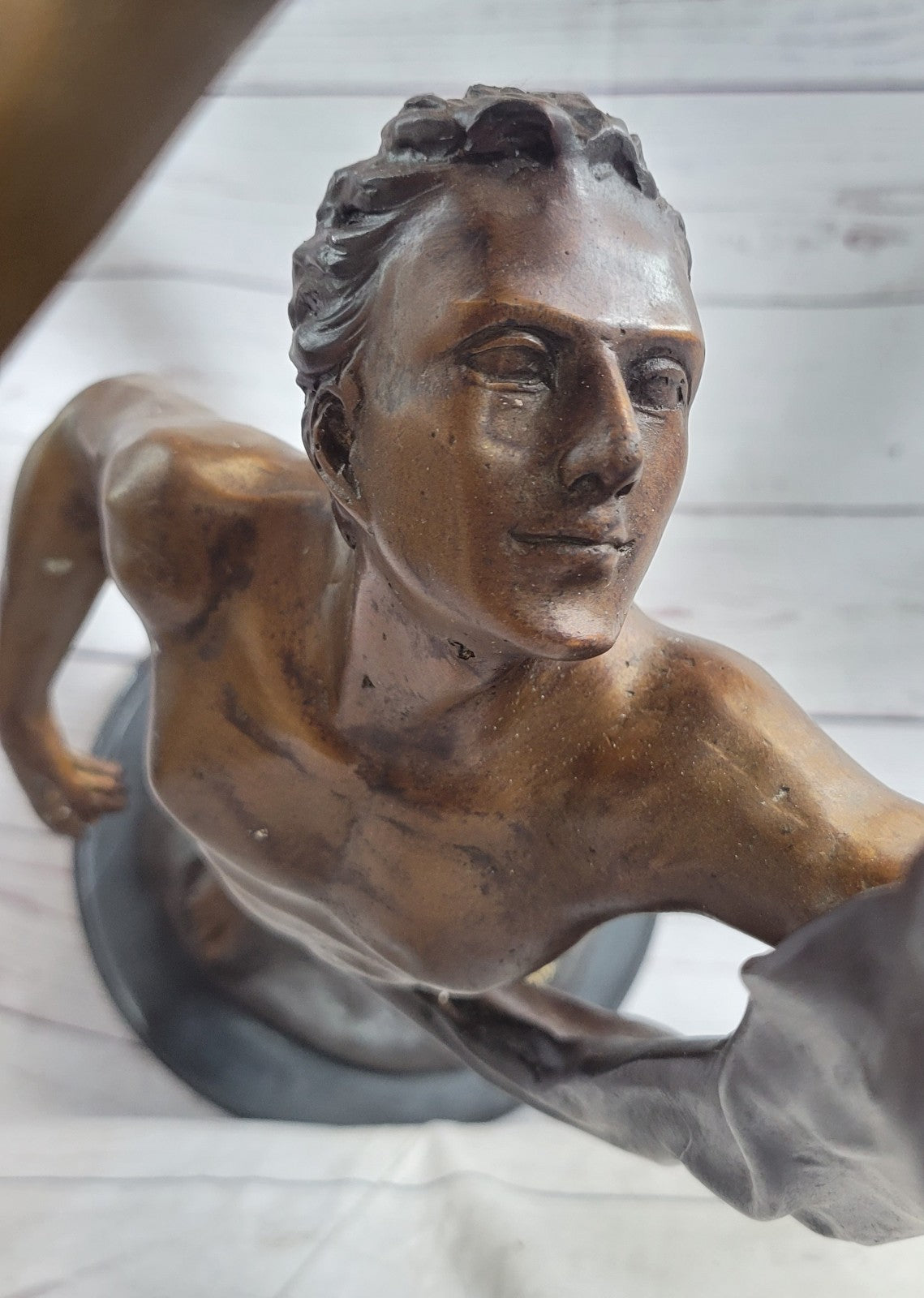 Handcrafted bronze sculpture SALE Ballerina Dancer Poised Collette Signed DEAL