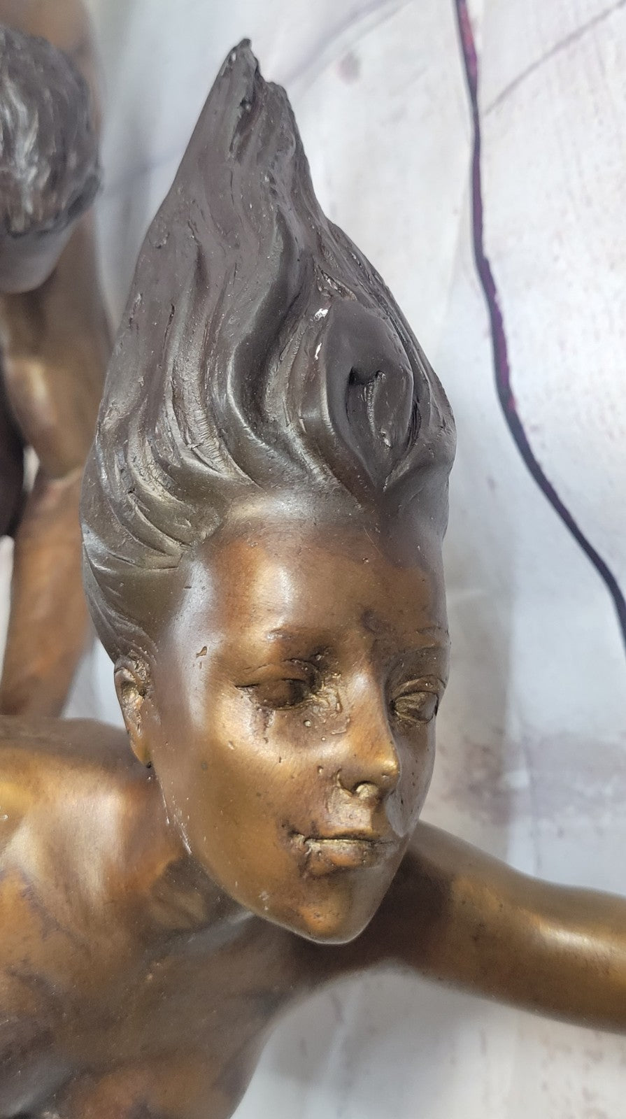 Handcrafted bronze sculpture SALE Ballerina Dancer Poised Collette Signed DEAL