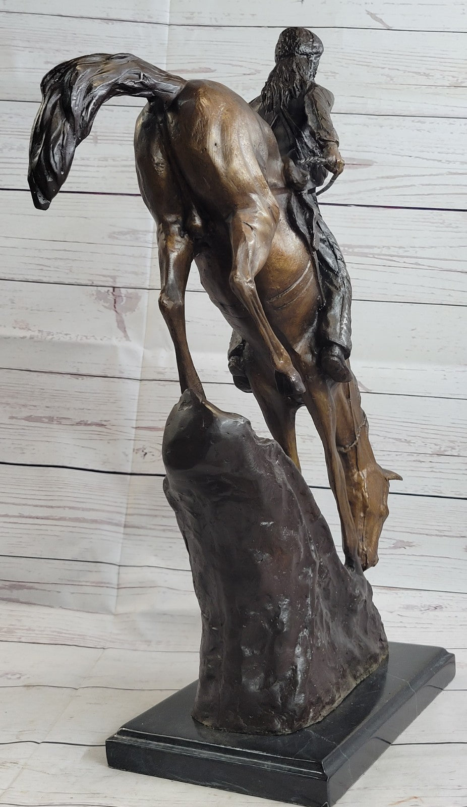 American Handmade Bronze Sculpture Mountain Man by F.Remington - Regular Size
