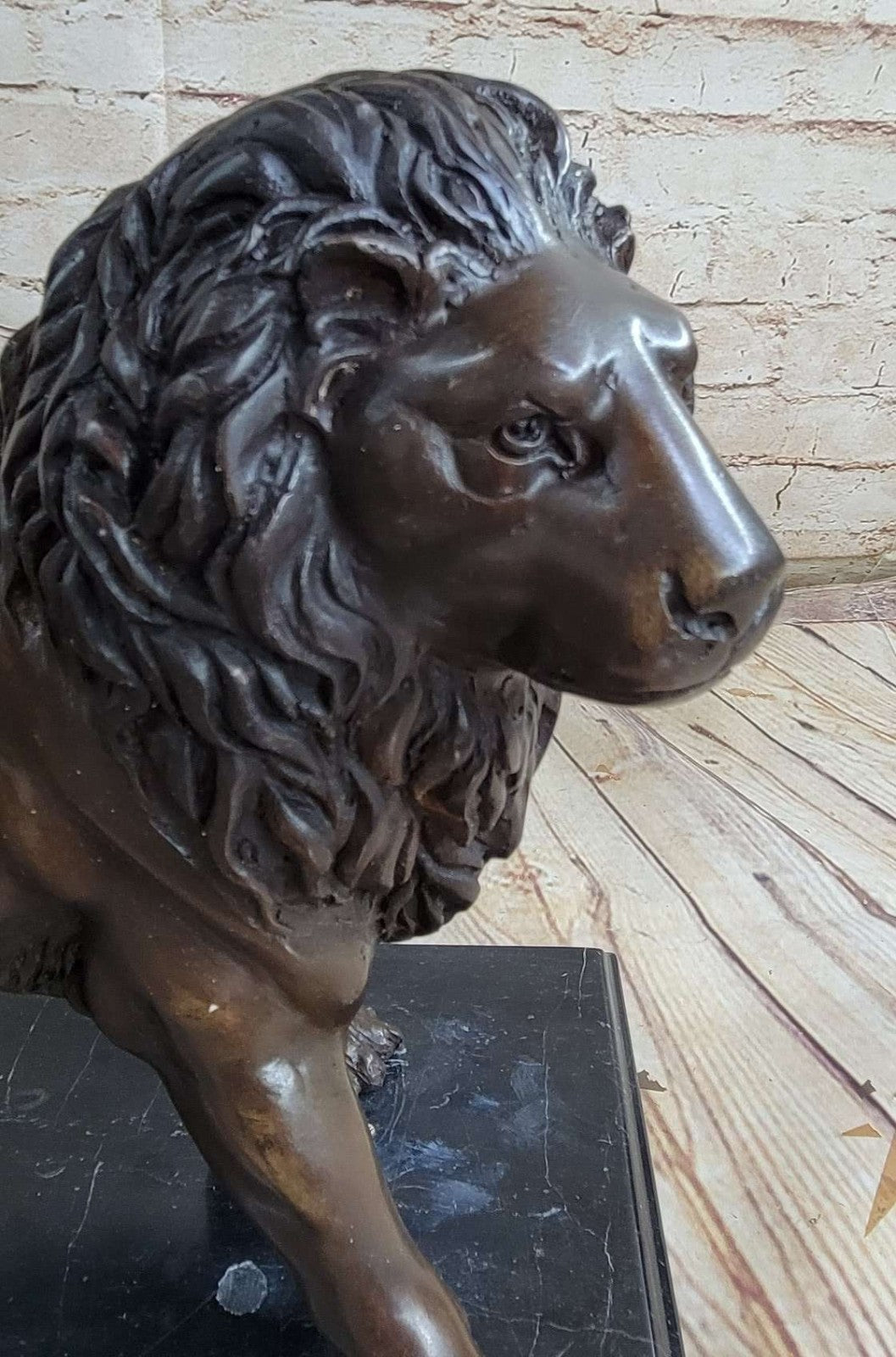 Lion Leo African Safari Big Cat Lover Gift Art Sculpture Bronze Marble Statue