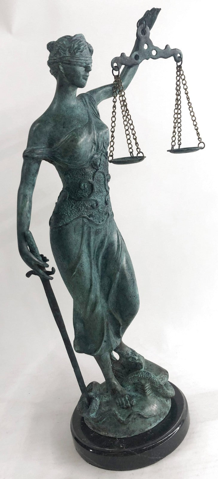 Hand Made Massive Blind Justice Law Office Decoration Bronze Sculpture Figure