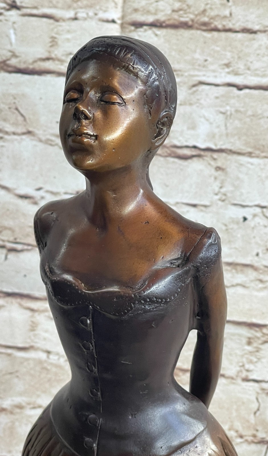 Bronze Sculpture 20.5" Tall Classic Famous Ballerina by Degas Hot Cast Figurine
