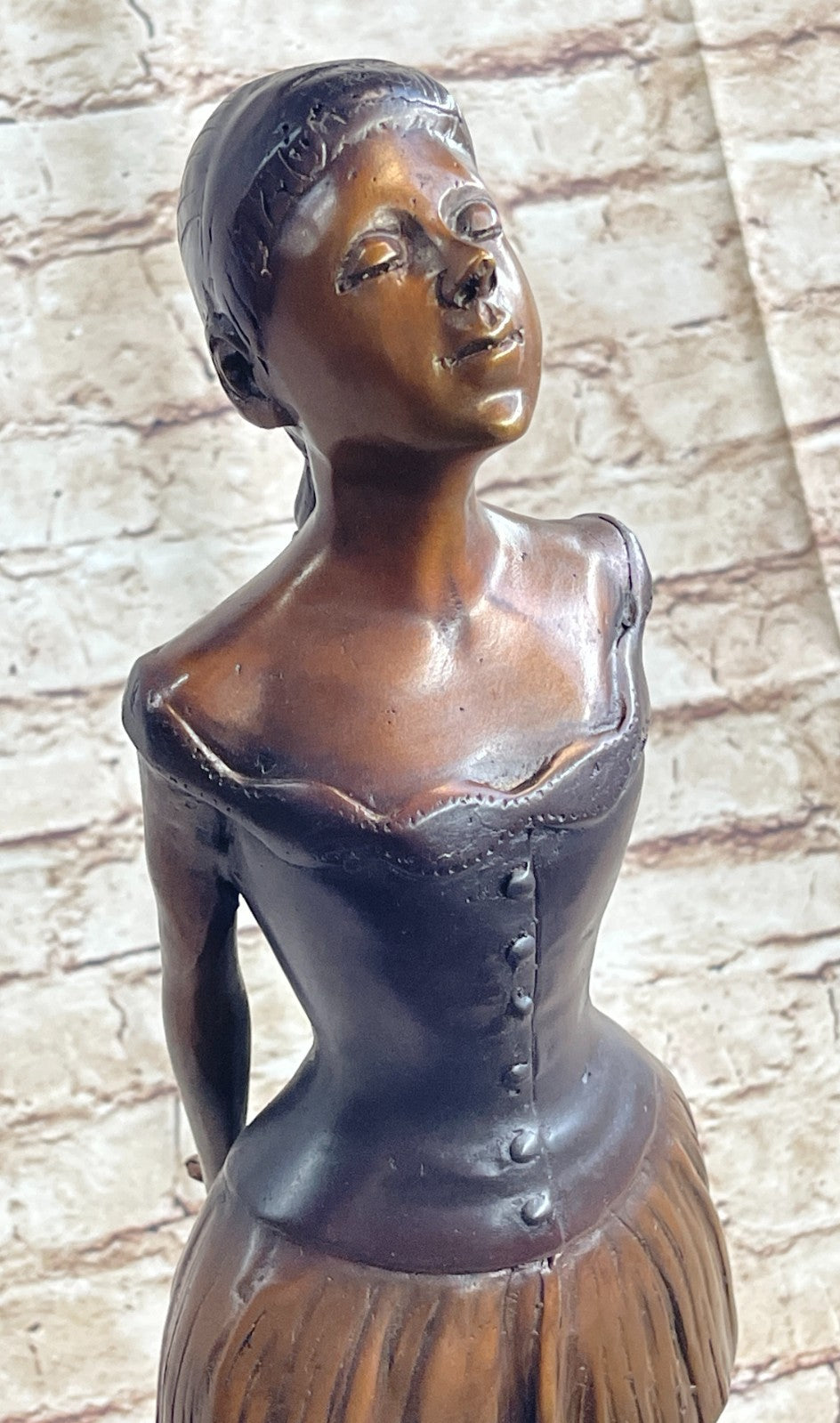 Bronze Sculpture 20.5" Tall Classic Famous Ballerina by Degas Hot Cast Figurine