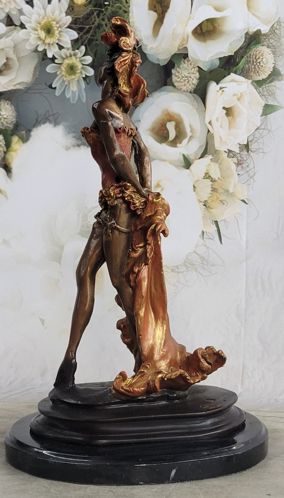 Hot Cast Handcrafted Spanish Dancer Bronze Sculpture Home Office Decor LTD EDT