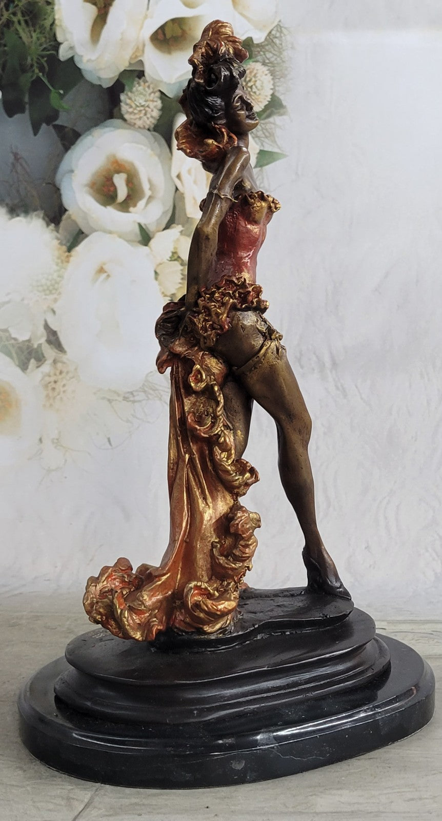 Hot Cast Handcrafted Spanish Dancer Bronze Sculpture Home Office Decor LTD EDT