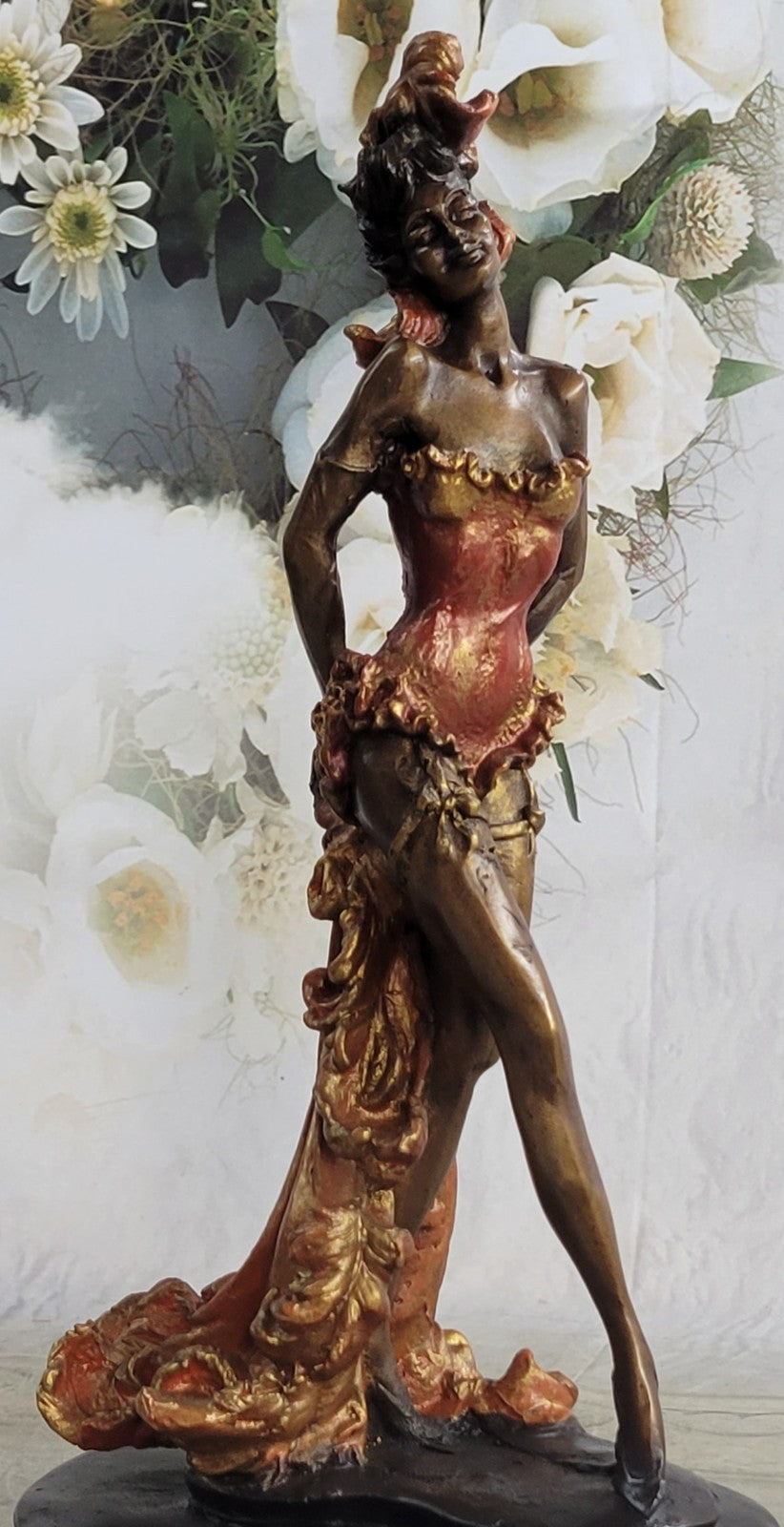 Hot Cast Handcrafted Spanish Dancer Bronze Sculpture Home Office Decor LTD EDT