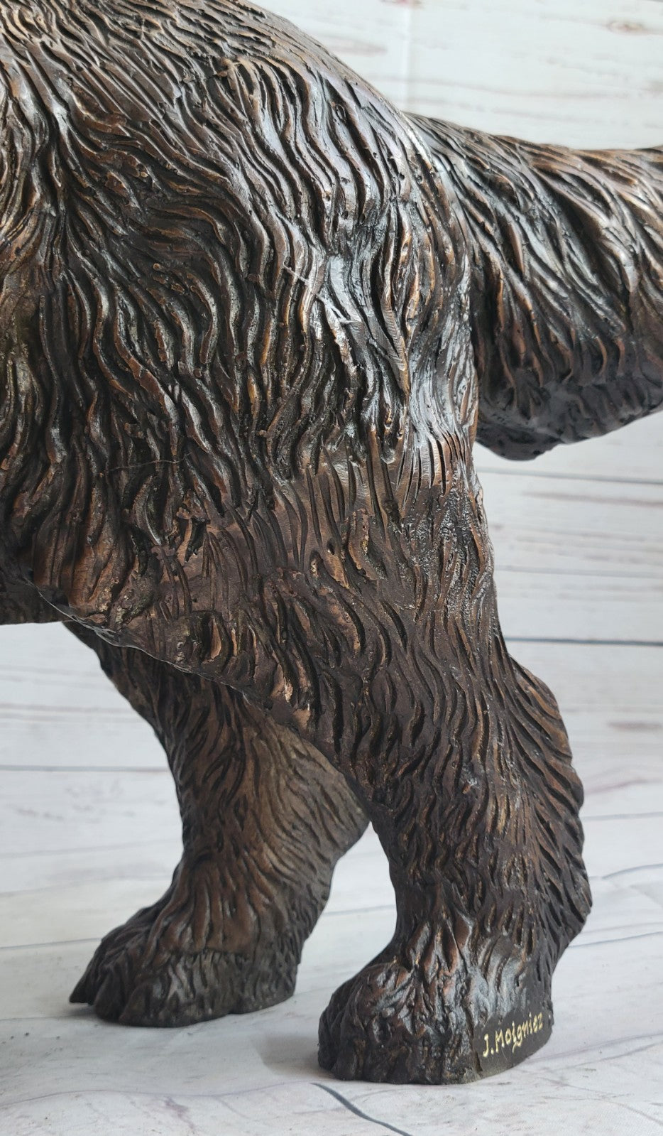 YOUNG RETRIEVER DOG BRONZE SCULPTURE VERY LARGE HOT CAST BACKYARD FIGURINE SALE