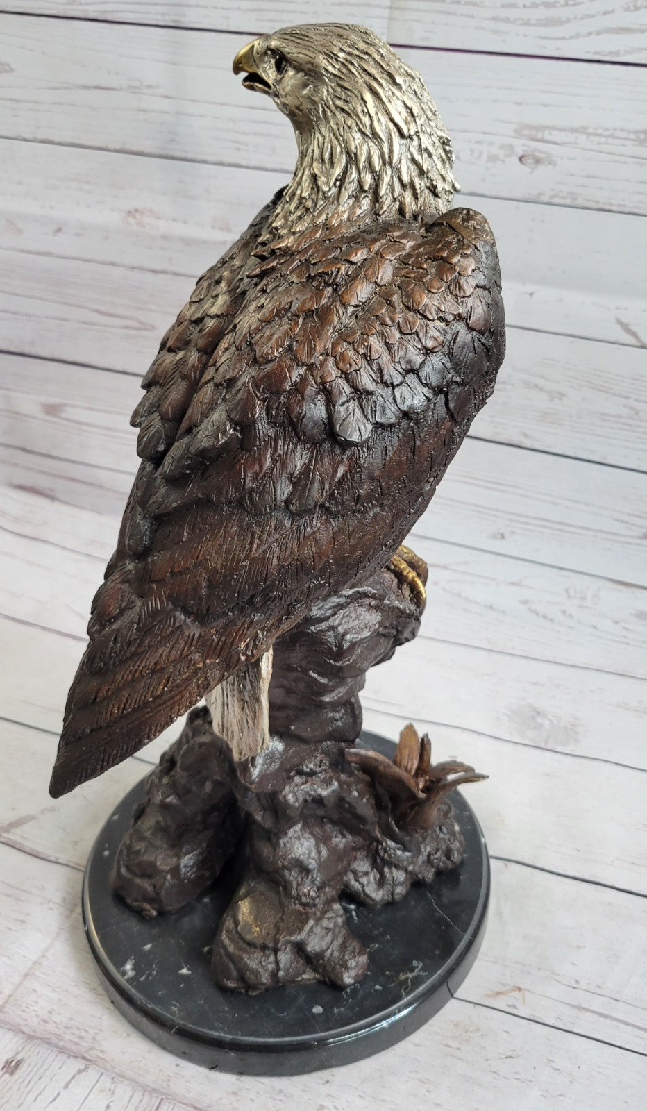 VINTAGE BRONZE EAGLE STATUE SCULPTURE BY JULES MOIGNIEZ SIGNED HOT CAST STATUE