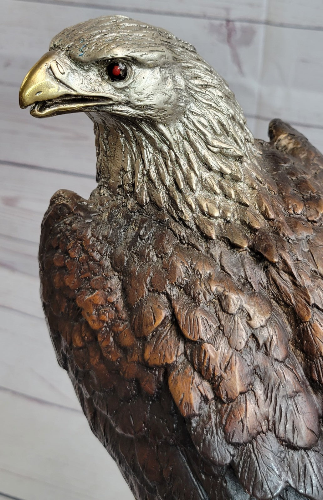 VINTAGE BRONZE EAGLE STATUE SCULPTURE BY JULES MOIGNIEZ SIGNED HOT CAST STATUE