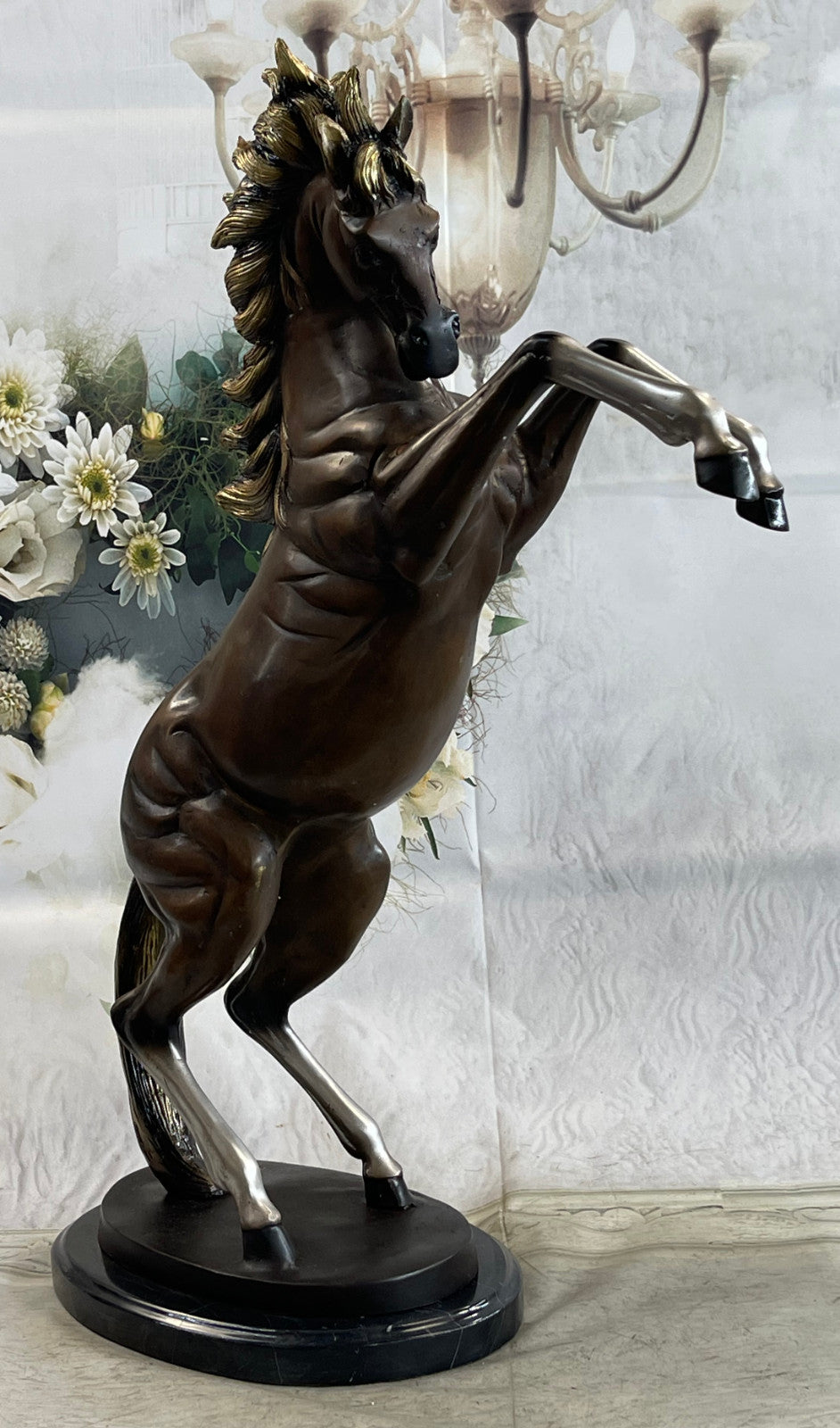 ARABIAN HORSE BRONZE SCULPTURE BY MARIUS LIMITED EDITION STATUE FIGURINE DÉCOR