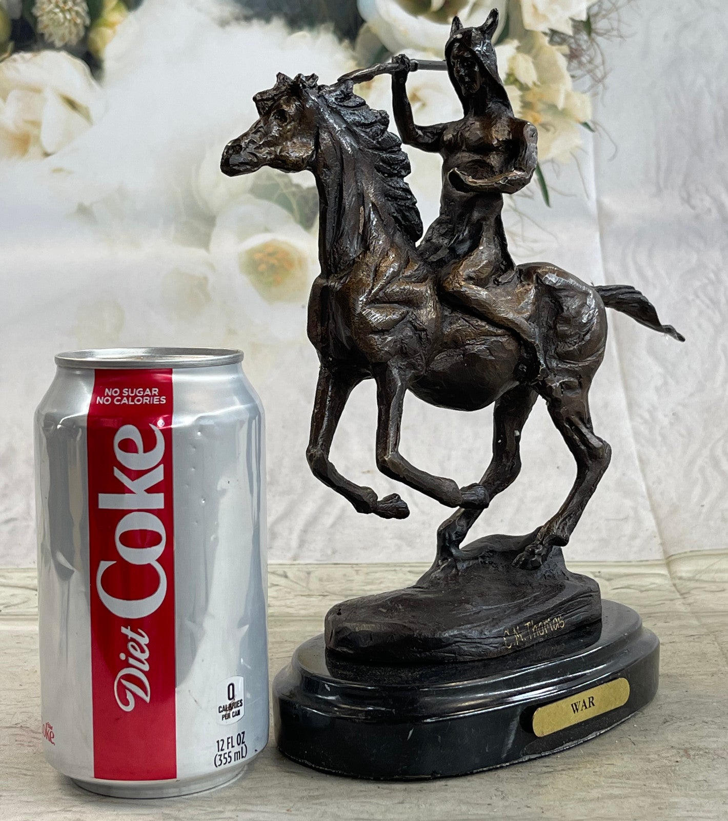 Handcrafted bronze sculpture SALE On Chief Warrior Indian Home Decoration Figure