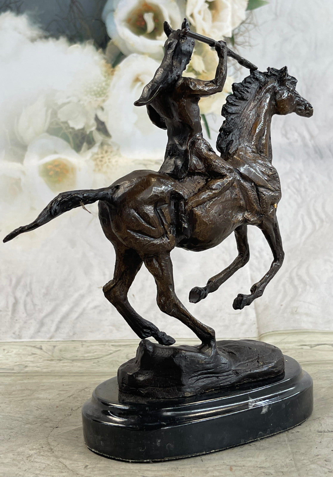Handcrafted bronze sculpture SALE On Chief Warrior Indian Home Decoration Figure