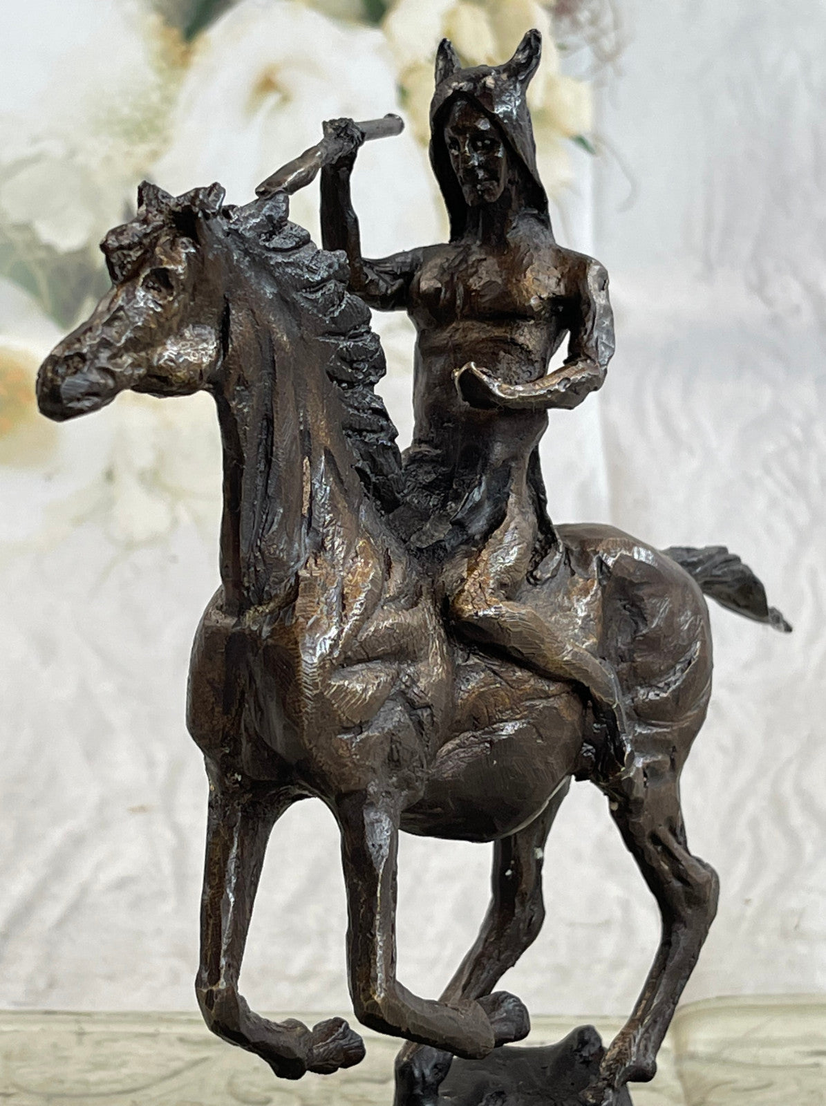 Handcrafted bronze sculpture SALE On Chief Warrior Indian Home Decoration Figure