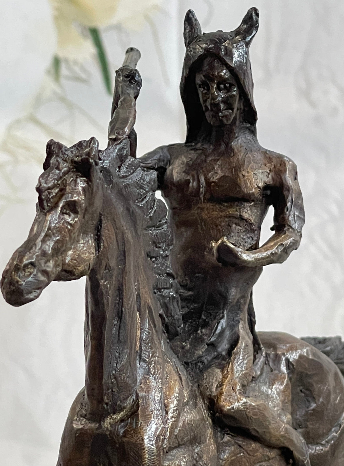 Handcrafted bronze sculpture SALE On Chief Warrior Indian Home Decoration Figure