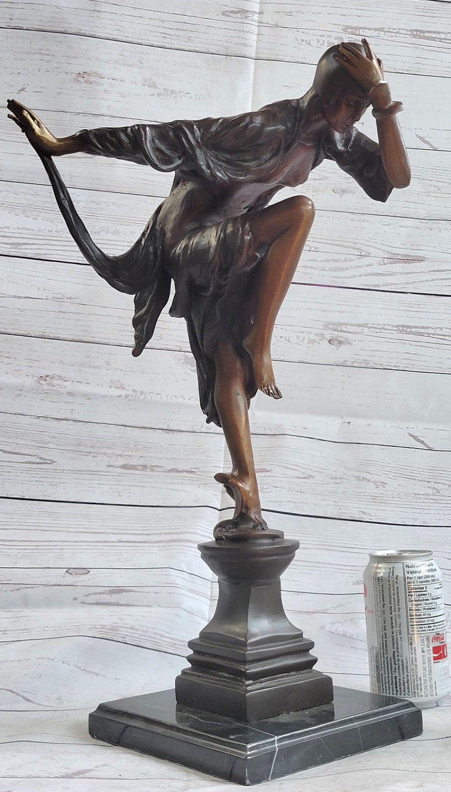 Bronze art deco dancer w/snake sculpture Ankara Dancer Classic Artwork Hot cast