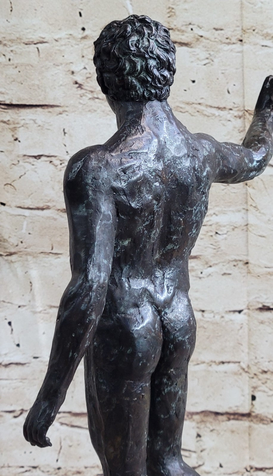 Vintage Style Bronze Hands After Auguste Rodin Man Waiving Statue Figure Sale