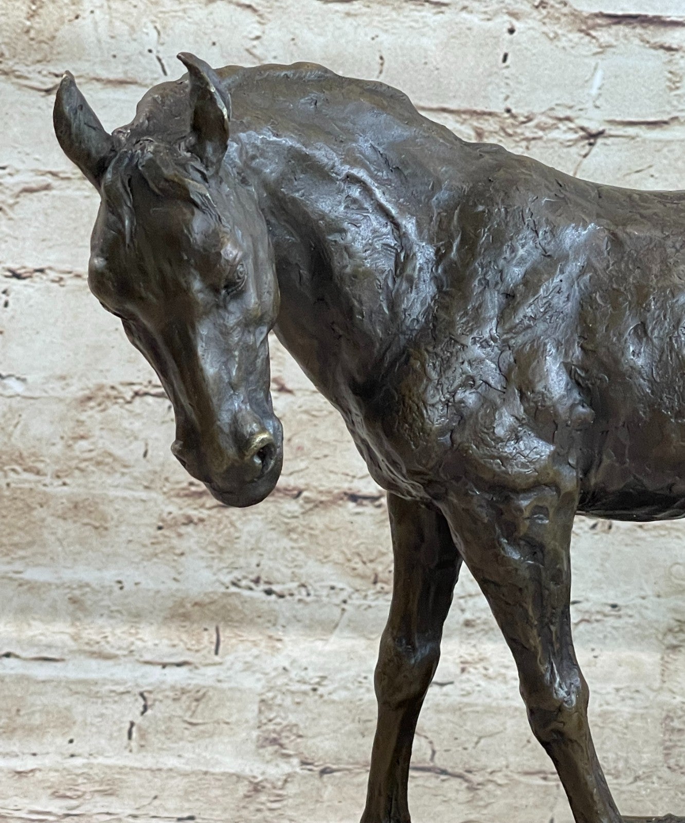 Very Heavy Bronze " Mare With Rearing Colt" By. French sculptor MILO Sculpture