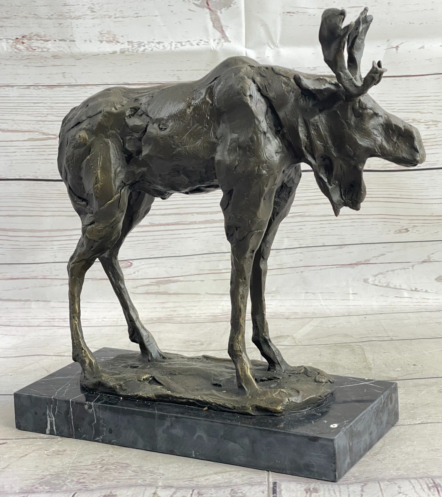 Bronze Marble Sculpture Statue Moose Musuem Quality Masterpiece Figurine