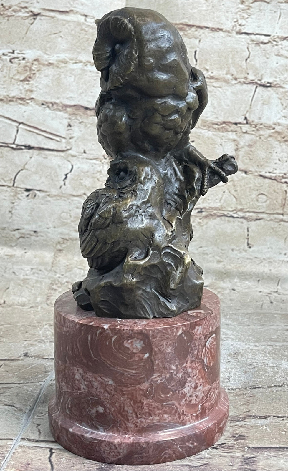 Bronze Sculpture Art Deco 2 Owls Animal Birds Wildlife Hot Cast Home Decor Sale