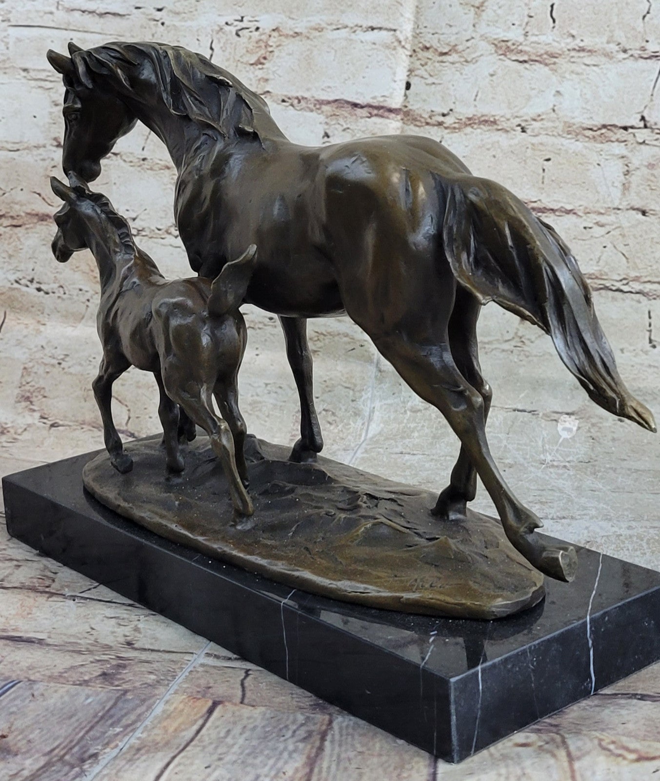 Bronze Statue ~ NEXT GENERATION ~ Horses Mare Colt Western Moments Cast Figurine