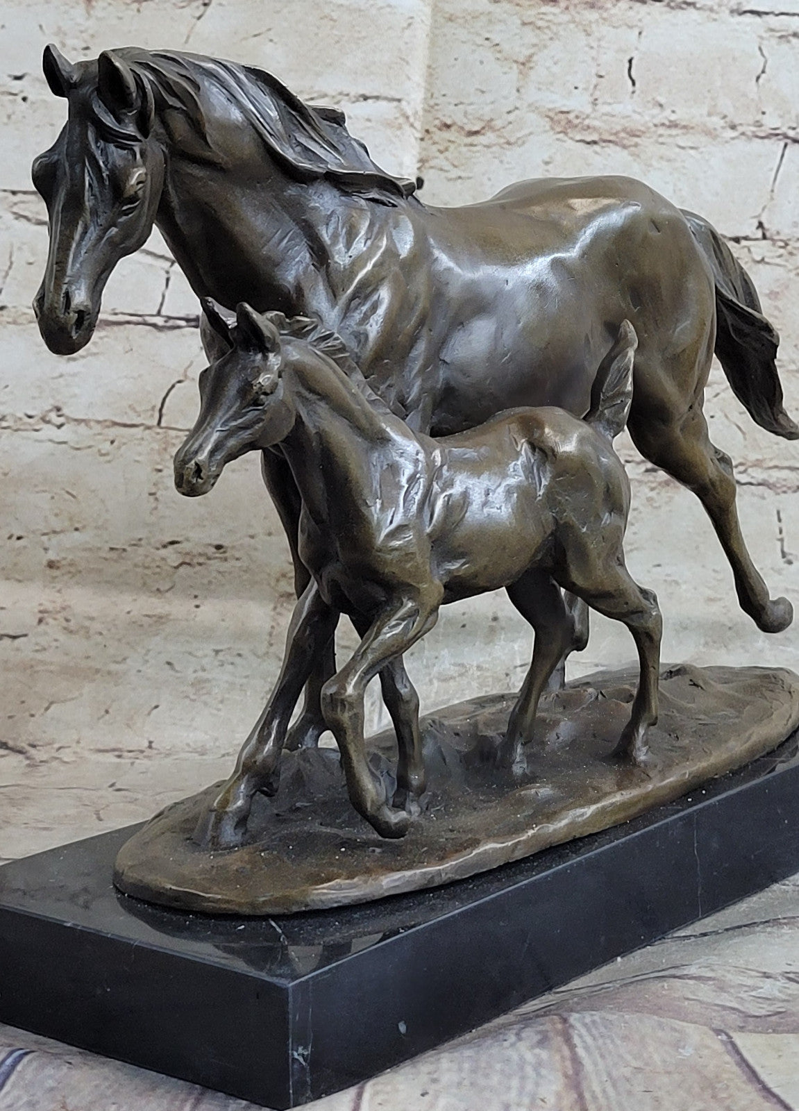 Bronze Statue ~ NEXT GENERATION ~ Horses Mare Colt Western Moments Cast Figurine