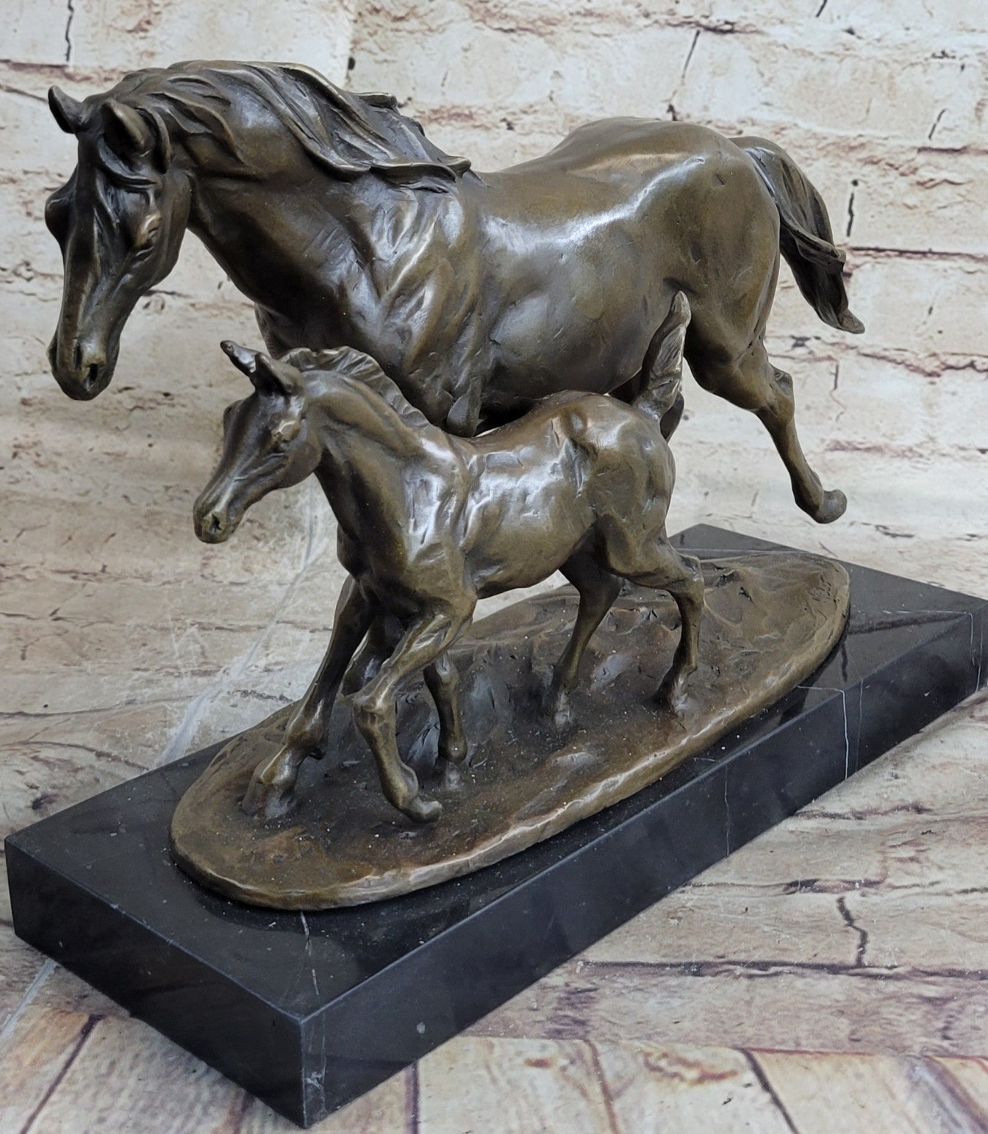 Bronze Statue ~ NEXT GENERATION ~ Horses Mare Colt Western Moments Cast Figurine