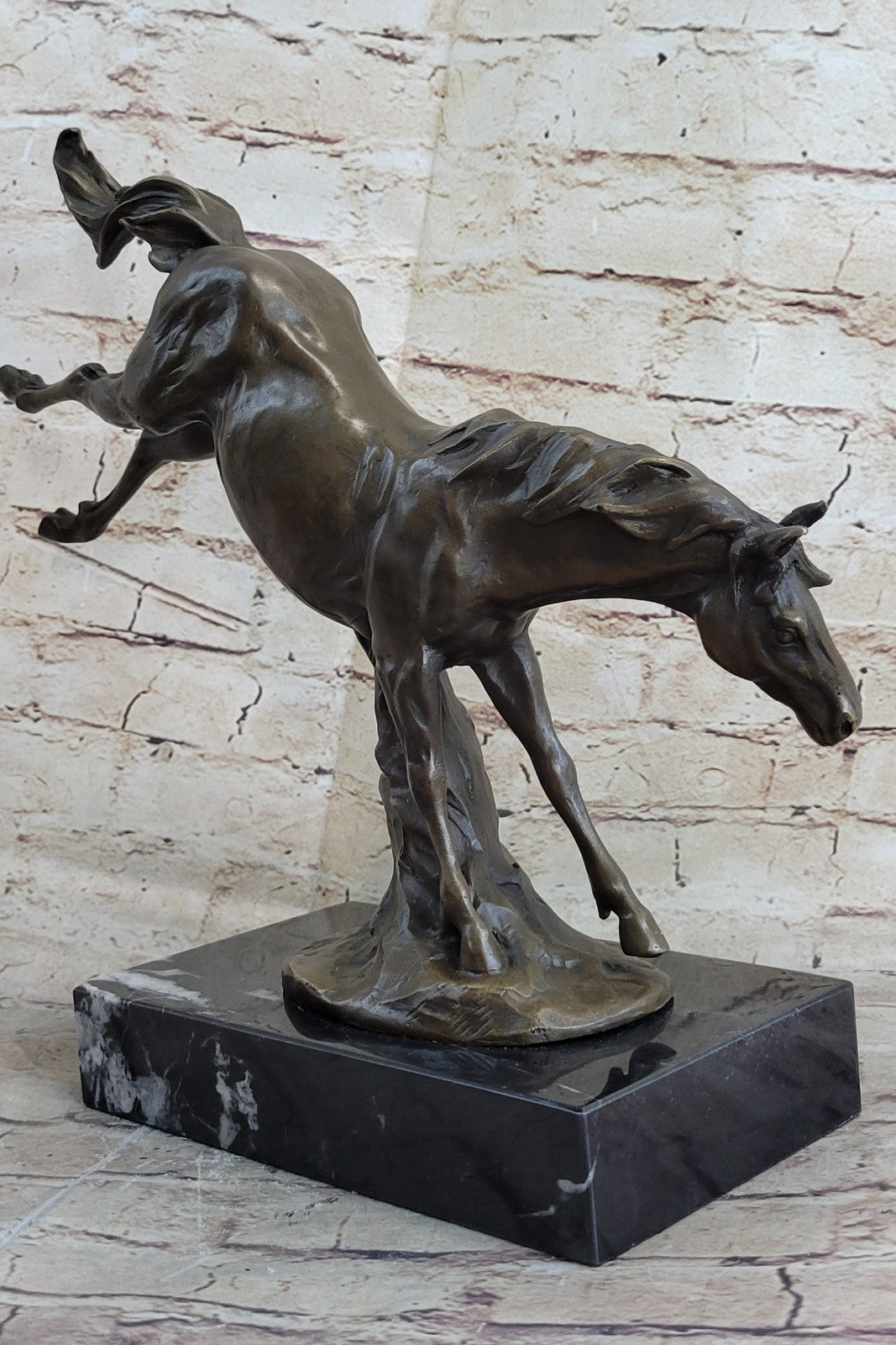 Running Horse Statue Animal Figurine Sculpture Decor Bronze Hand Made Decoration