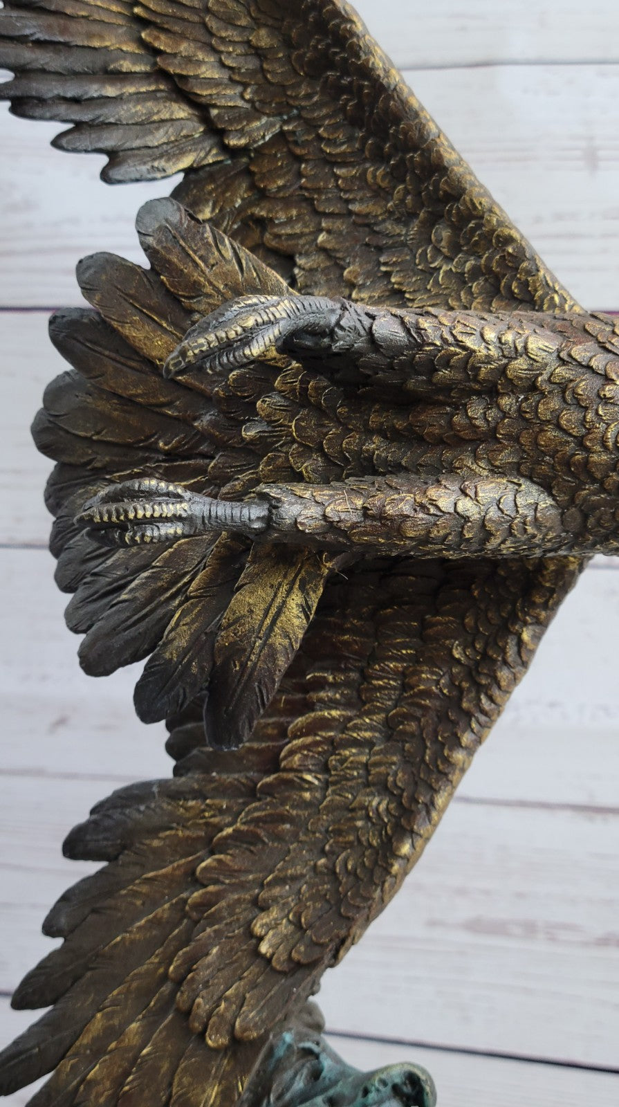 Bronze Sculpture Figure Signed Original Art Deco By Milo Large Eagle Statue