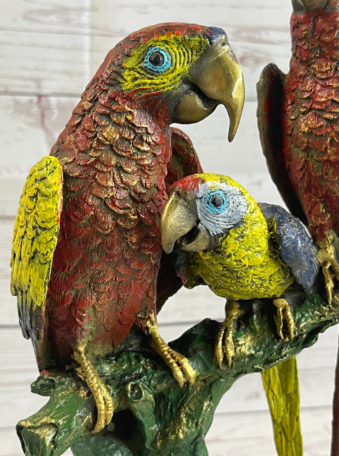 Bronze Sculpture Signed Original Milo 3 Parrot Parrots Bird Hand Made Figurine