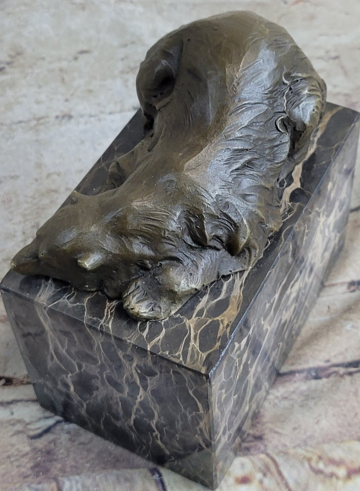 Polar Bear Bronze Sculpture Art Deco Statue Figurine Figure Deco Lostwax Art