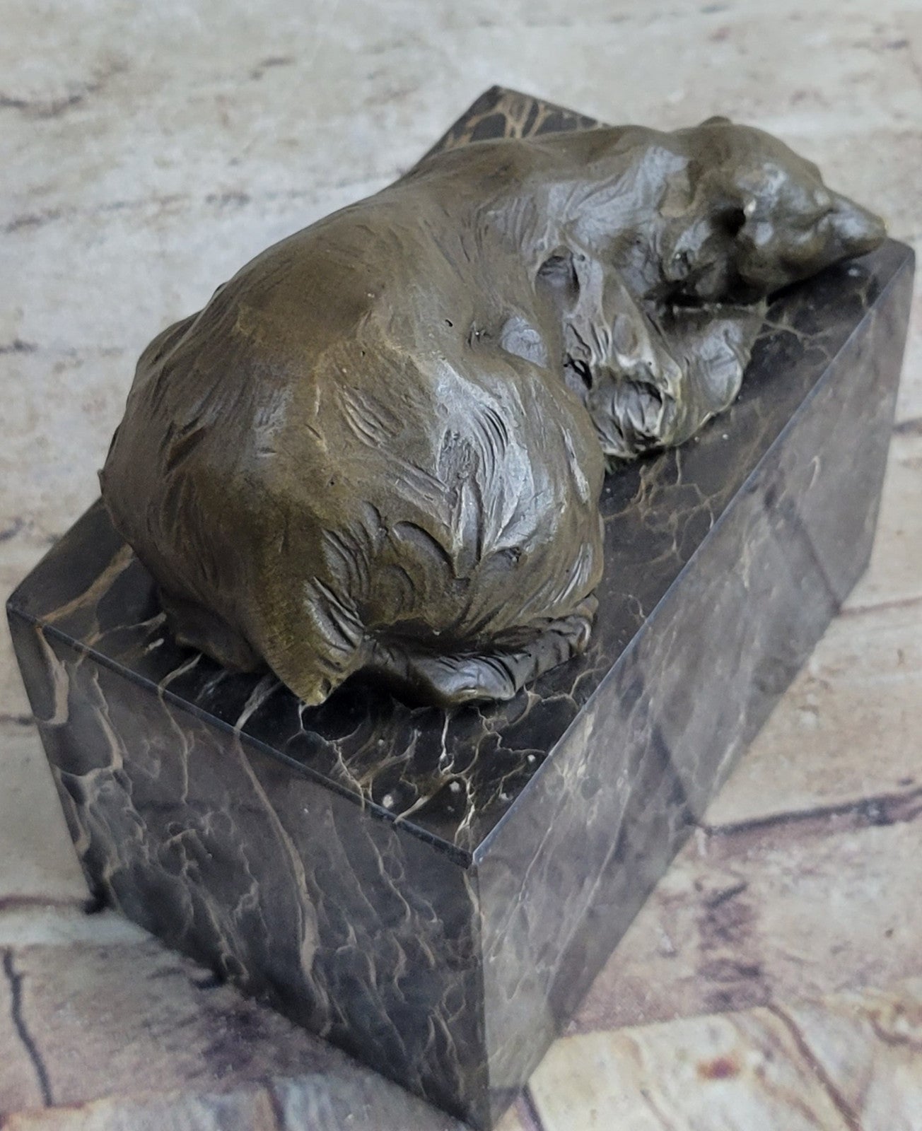 Polar Bear Bronze Sculpture Art Deco Statue Figurine Figure Deco Lostwax Art