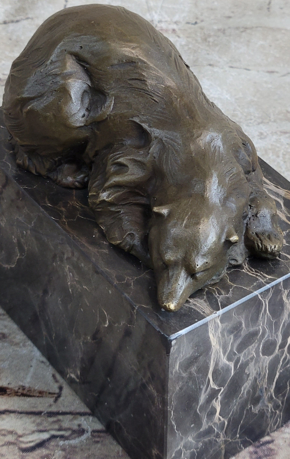 Polar Bear Bronze Sculpture Art Deco Statue Figurine Figure Deco Lostwax Art